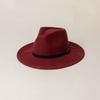 Autumn and winter new fashion casual belt buckle decorative wool woolen jazz hat shopping stage retro wool felt top hat
