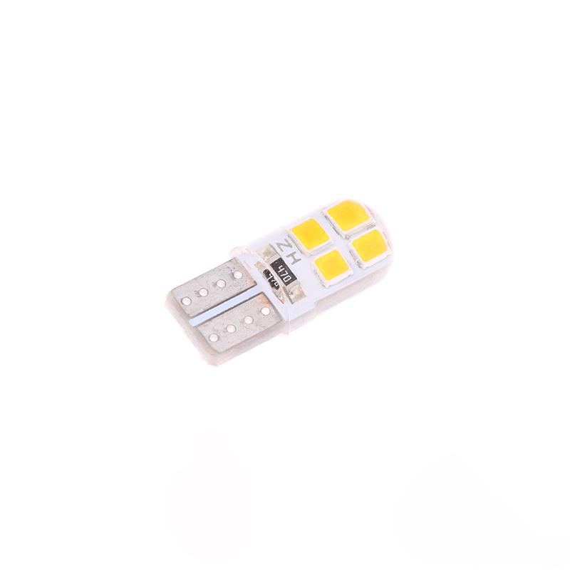 Car Led T10 W5W Canbus Glass Cob 6000K Reading Dome Lamp Marker Wedge License Platelight Bulb 168 194 192 Dc 12V White Blue Red