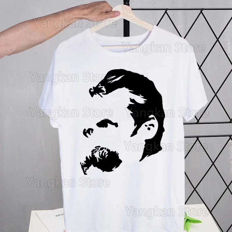 Gott ist tot Friedrich Nietzsche Nihilist T-Shirts Tees Shirt Tops Design Kurzärmlig Harajuku Mann Ästhetisch Anime T-Shirt
