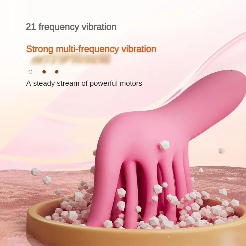 Powerful 21 Frequency Brush Vibrator Masturbation Stick Tease Woman Clitoral G-Spot Stimulator Adult Sex Toys Female Masturbator