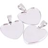 40pcs 24.7mm Heart Cabochon Settings Stainless Steel Bezel Pendant Trays DIY Neclace Base Blanks for Jewelry Making Supplies