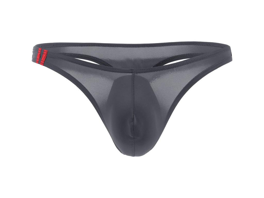 Men's Low-Rise U-Convex Ice Silk Thong E044