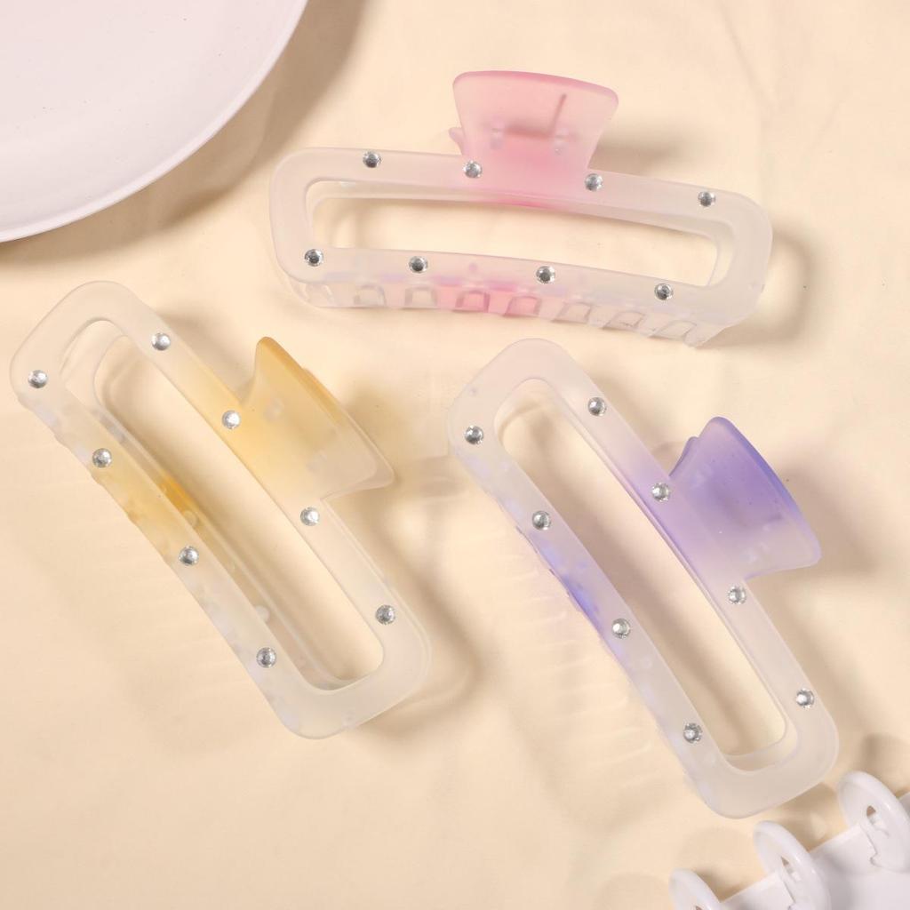 Gradient Jelly Claw Clip for Thick Hair - Updo Shark Clip Hairpin for Women