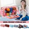Wool Crochet Storage Bag Large Capacity Yarn Storage Bag Waterproof Travel Oxford Storage Bag Knitting Tote Bag For Sewing Tools