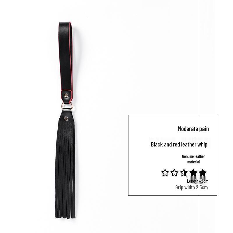 Leather Erotic Ruler Whip for SM Training - Genuine Leather Spanking Tool for Intimate Play