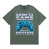 Born To Game Forced To Be Outside Funny Gamer Tee Shirt Men Women Fashion Humor Vintage Tshirts Cotton Casual Oversized Tshirt