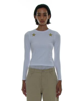 PARTIMENTO WOMEN Amore 93 Printed Long Sleeve Tee_White