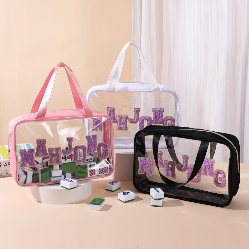 Borsa Impermeabile per Piastrelle da Mahjong Porta Piastrelle da Mahjong Grande Organizzatore Portatile Custodia per Studio Aziendale Casa Viaggio Adulti Adolescenti