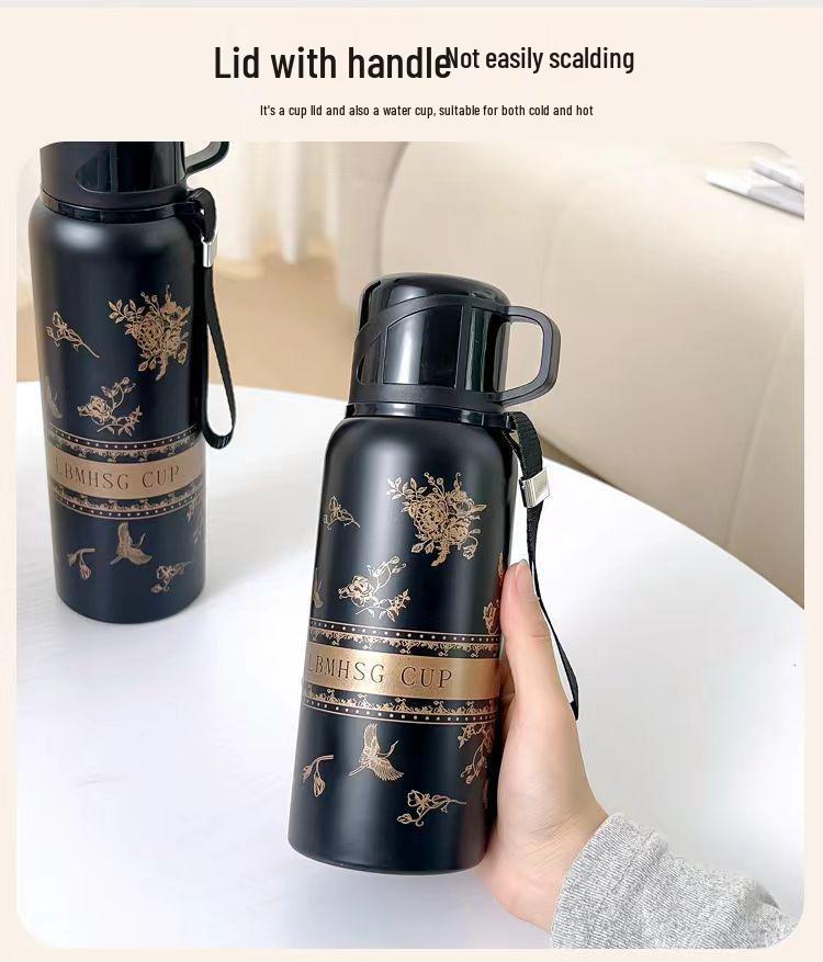 Gardenia 316 Stainless Steel Insulated Sports Bottle with Tea Infuser - Large Capacity & Portable