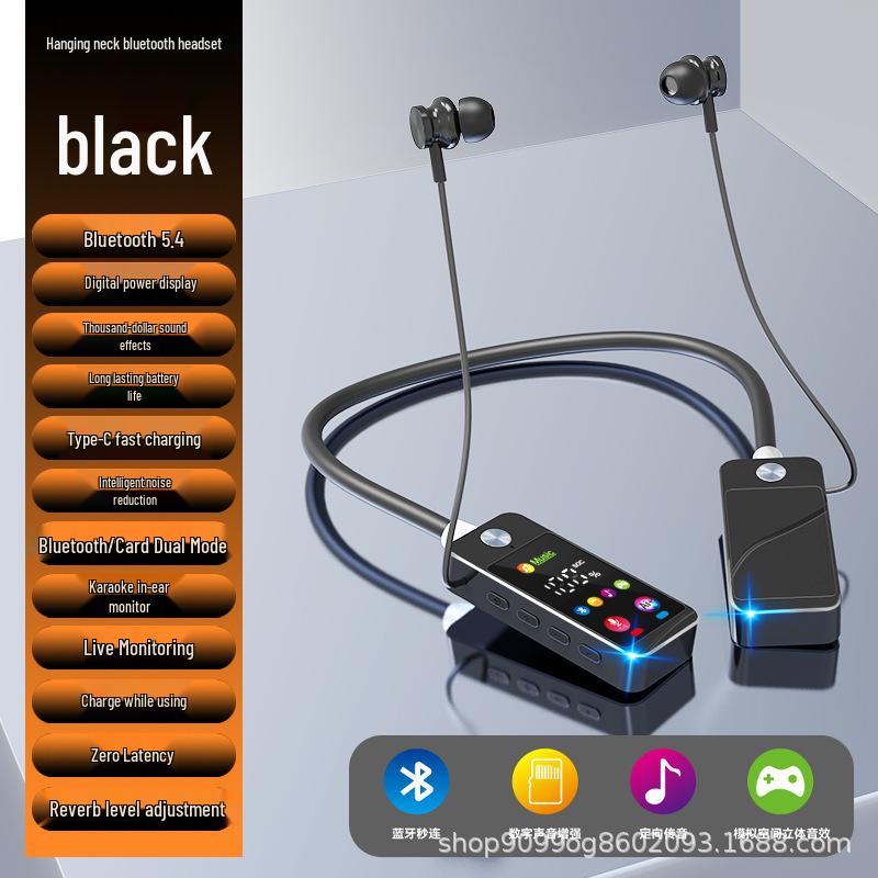 

2026 S11 Wireless Neckband Earphones with Voice Changer & Bluetooth for Sports and Singing Bag Pack