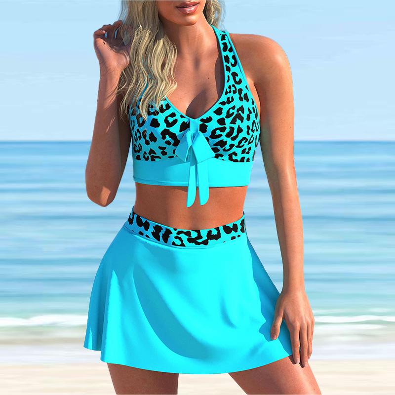 

Женский купальник с бретелями Черно-белый клетчатый принт Бикини Купальник-танкини XL синий