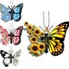 Charming Cartoon Butterfly Car Pendant Acrylic Keychain Festive Tree Decoration
