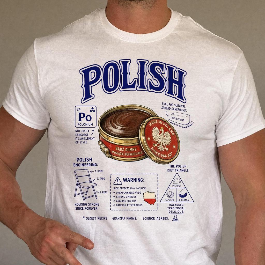 Funny Polish Shirt - Retro Cultural Identity Gift - Sarcastic Polish Clothing