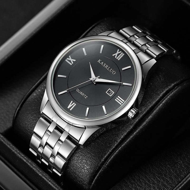 Men S Watch Adult Student Business Casual Fashion Calendar Steel Belt Men S Watch Waterproof 30M
