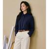 Women's White Professional Lapel Shirt, Early Spring 2026 - French Design, Long Sleeve, Niche Style