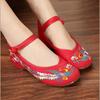 Vintage Handmade Women's Embroidered Canvas Ballet Flats Ladies Comfortable Chinese Ballerinas Vegan Embroidery Shoes