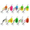 10Pcs Trout Spinner Baits Set 5/6/8/9/11g Fishing Lure Spinnerbait with Treble Hook Hard Metal Baits Fishing Tackle