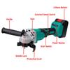 High Power Brushless Cordless Angle Grinder Polisher Machine Electric Angle Grinder Polishing DIY Cutting Tool Green+Black 100M/125MM