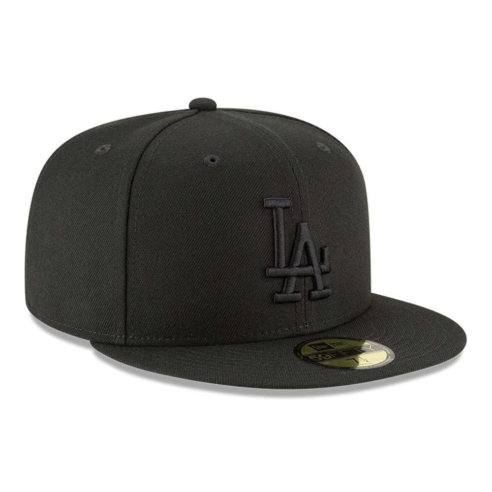 New Era 59Fifty Hat MLB Basic Los Angeles Dodgers LA Black Fitted Cap (7 1/2) -