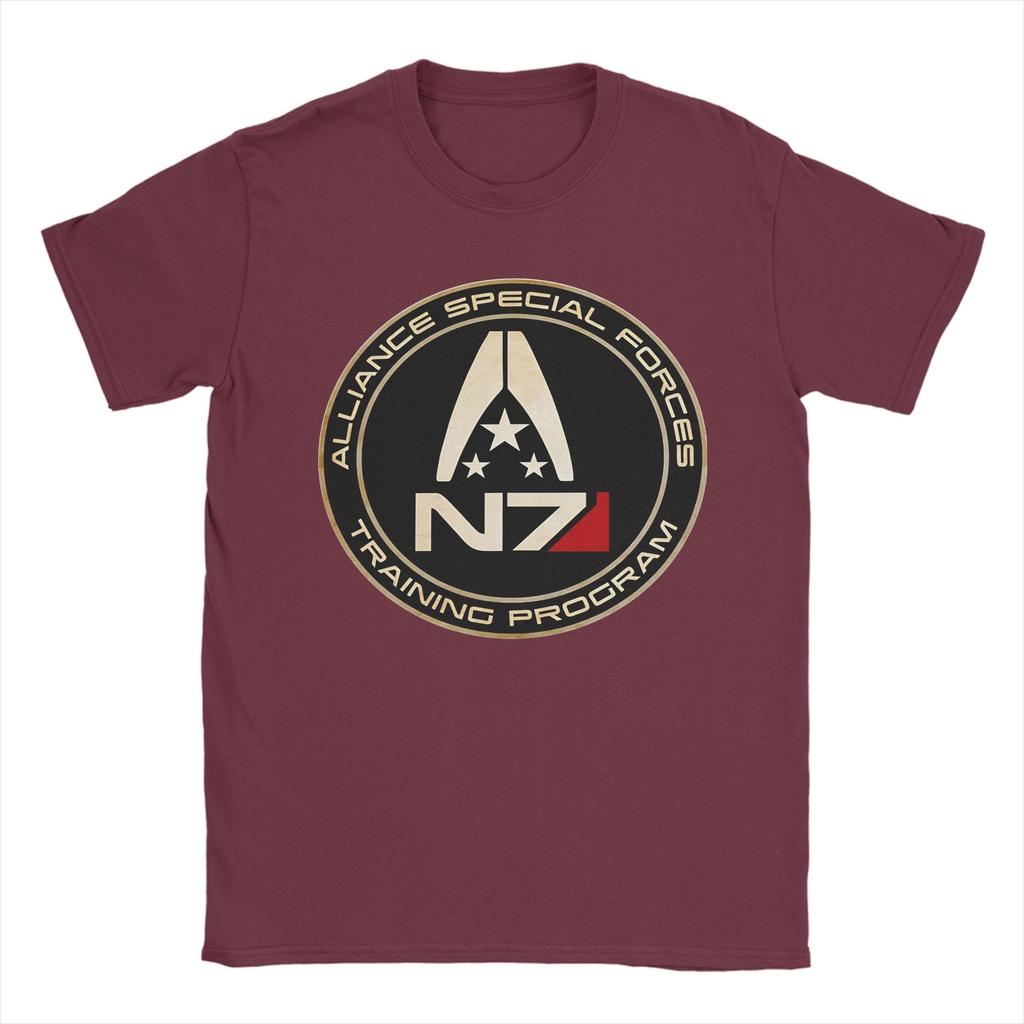 Mass Effect N7 T-Shirt Sommer Vintage T-Shirts Baumwolle Freizeit T-Shirt Für Paar Lässige T-Shirts