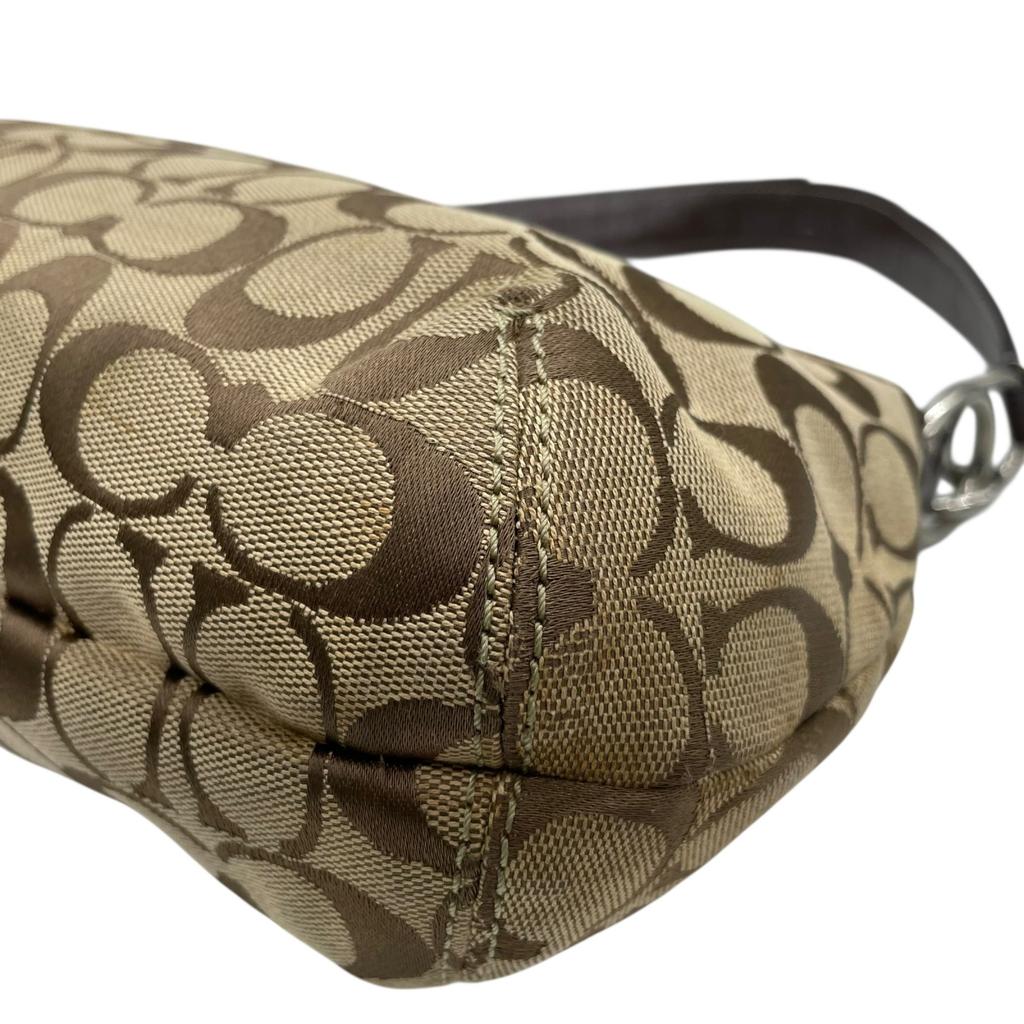 Used COACHShoulder Bag Brown canvas/Patent leather Women