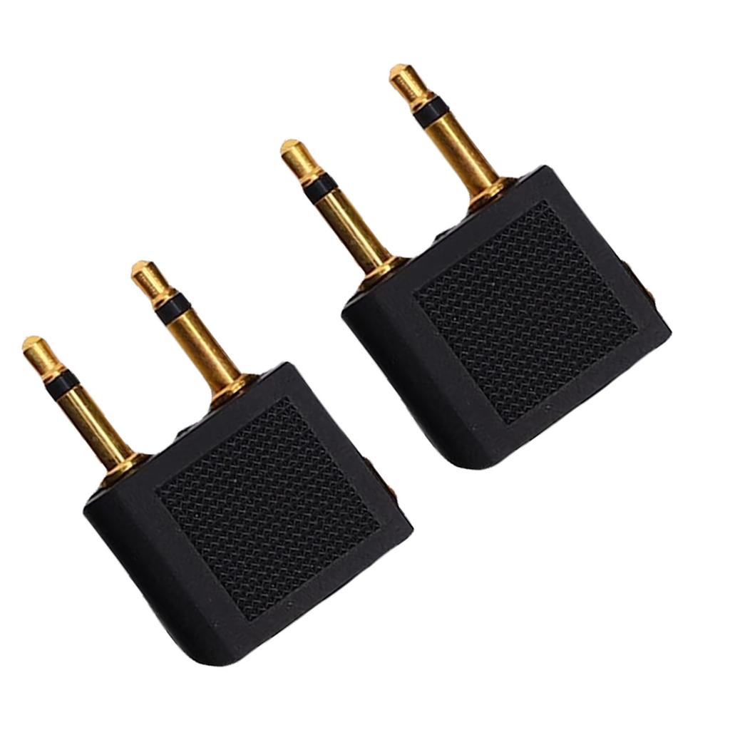 Airplane Headphone Adapter Double 3.5mm Male to 3.5mm Female Air Plane Flight Connector for Travel