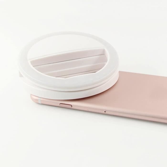 Selfie Ring Light avec 36 Ampoules LED Flash LampClip Ring s'allume pour Un éclairage d'appoint Portable pour caméra de téléphone