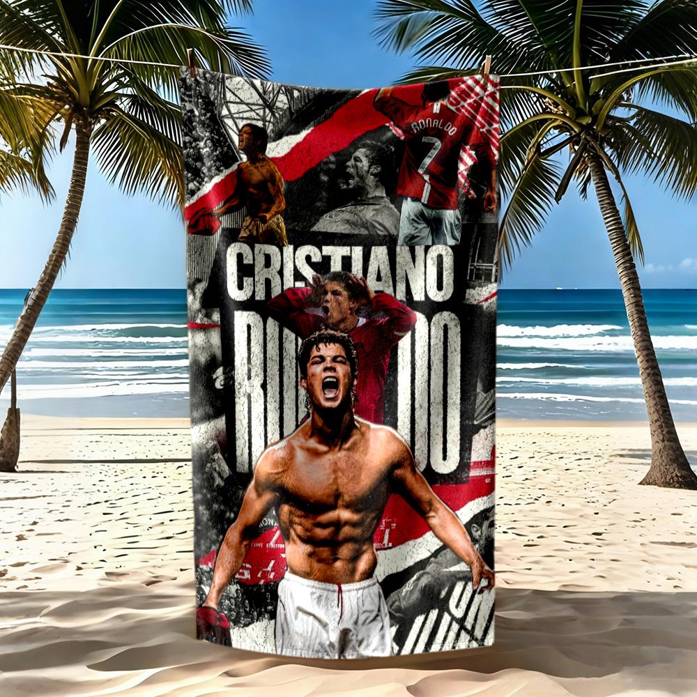 Cristiano Ronaldo Strandtuch Weich Langlebig Schnelltrocknend Bequem Leicht Geeignet Für Schwimmen Fitnessstudio Camping Yoga Urlaub