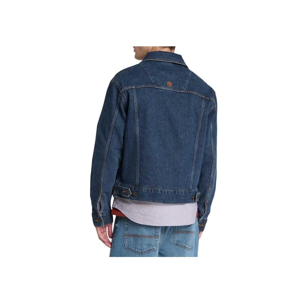 Timberland Solid Color Button-Down Denim Jacket Men Jackets Blue TB0A6ADYA111