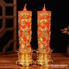 Electric Buddha & God of Wealth Candle Lamp: Plug-in, Everlasting Light, Home Decor for Attracting Wealth and Treasures.