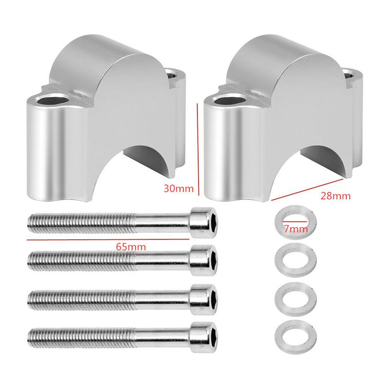 22mm 7/8" 30mm 1 1/8" Motorcycle Handlebar Riser Handle Bar Mount Handle Clamp For Honda Kawasaki Suzuki Yamaha