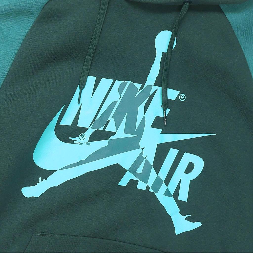 Jordan Fleece Hoodie Pullover Men Tops Black Green BV6011-303