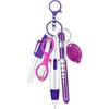 Set Penna a Sfera Retrattile Multifunzione 6 in 1 Torcia Forbici Pieghevoli Portachiavi Penne per Infermieri Pennarello Indelebile