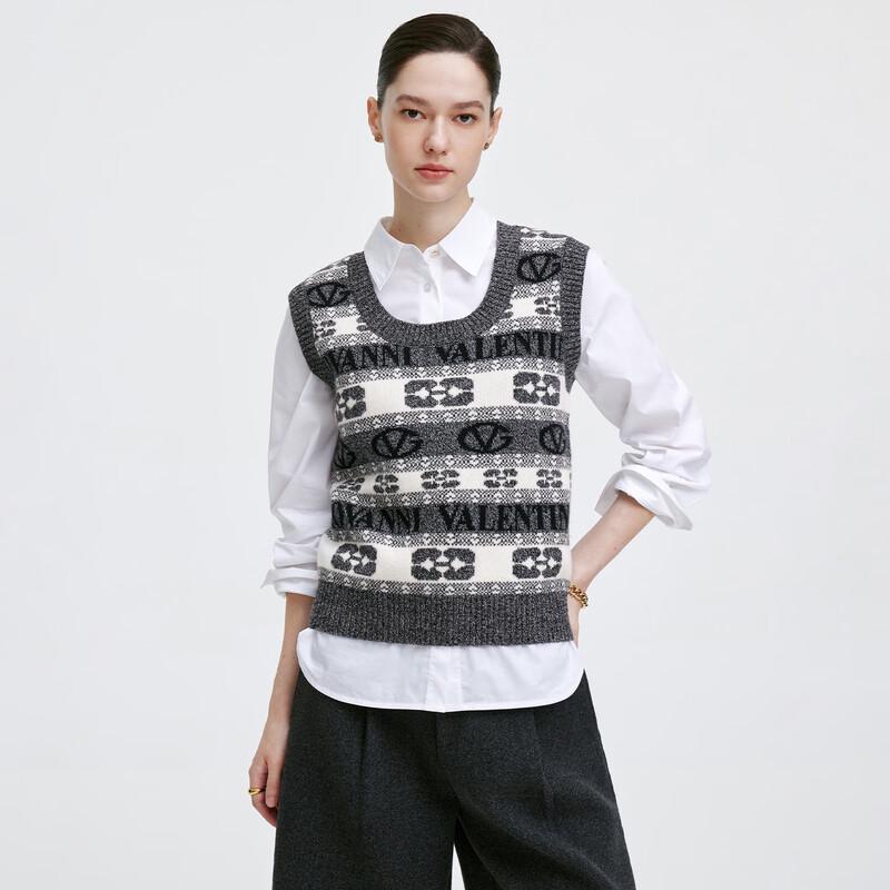 GIOVANNI VALENTINO Women's Pure Wool Sleeveless Vest