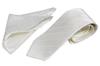 Tie Pocket Square Wedding [Michiko London] & Set, White, Formal, (01)