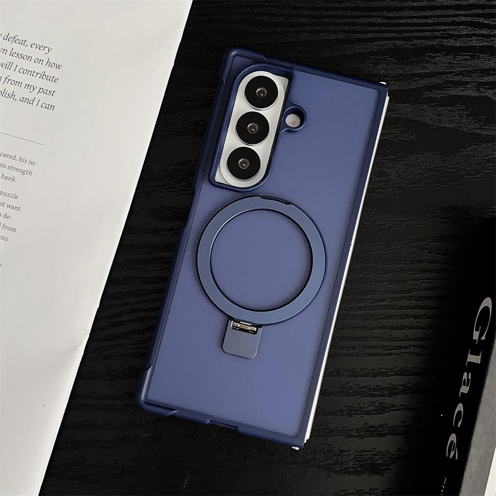 For Samsung Galaxy Z Fold7 5G Magnetic Case Kickstand Shockproof Matte PC+TPU Phone Cover