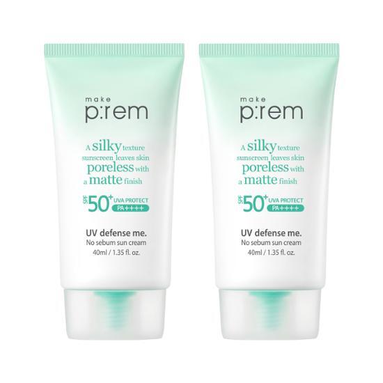 makeprem UV Defense Me No Sebum Sun Cream 40mL 1+1 Special Set