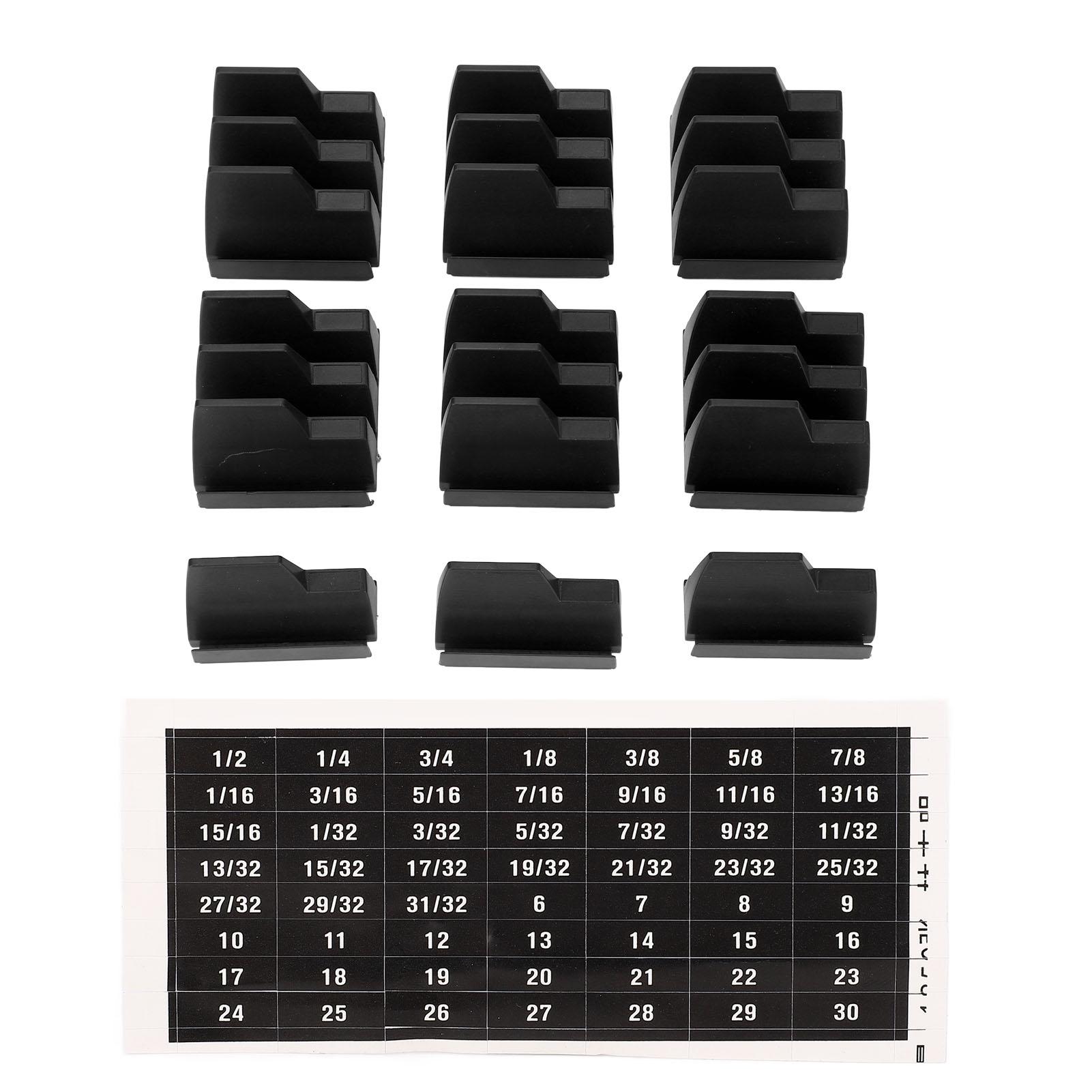 

Wrench Holder Wrench Rack Holder Capacity Multifunctional Compact ABS Magnetic Modular Wrench Organizer Wrench Rack Holder чорний