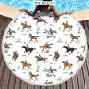 Mushroom Pattern Plant Horse Riding Printed Beach Towel Microfiber Digital Swimming Pool Beach Towel Blanket Shower Beach Towel