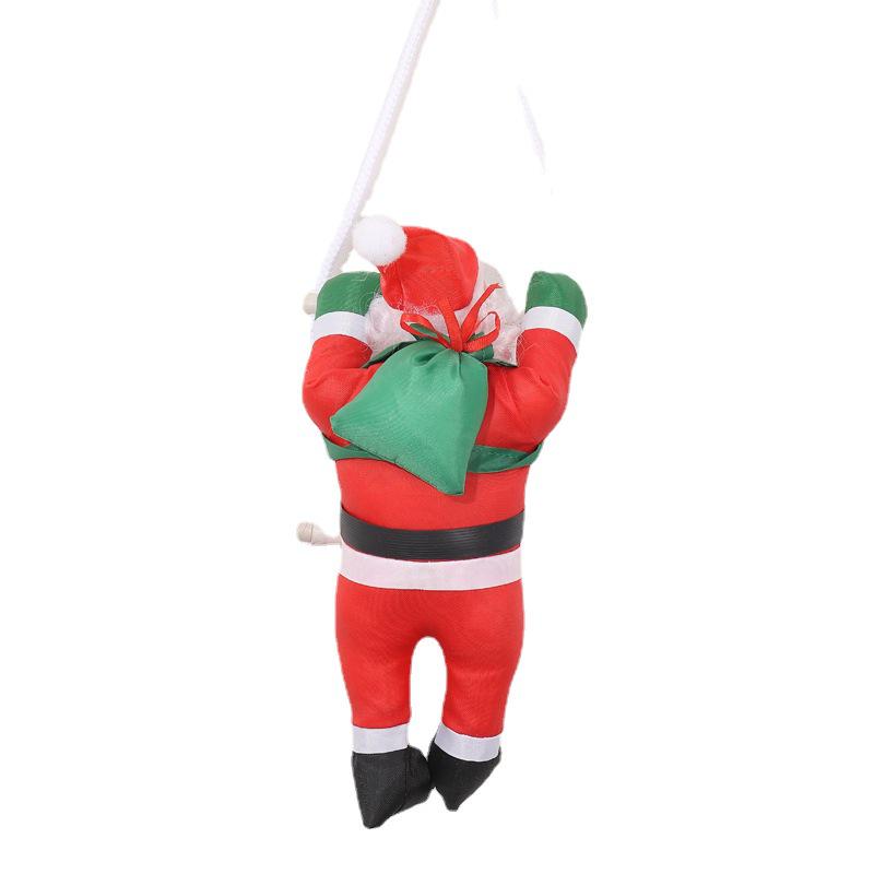 25CM Santa Claus Climbing Ladder Christmas Tree Ornament for Home, Hotel, and Mall Decor