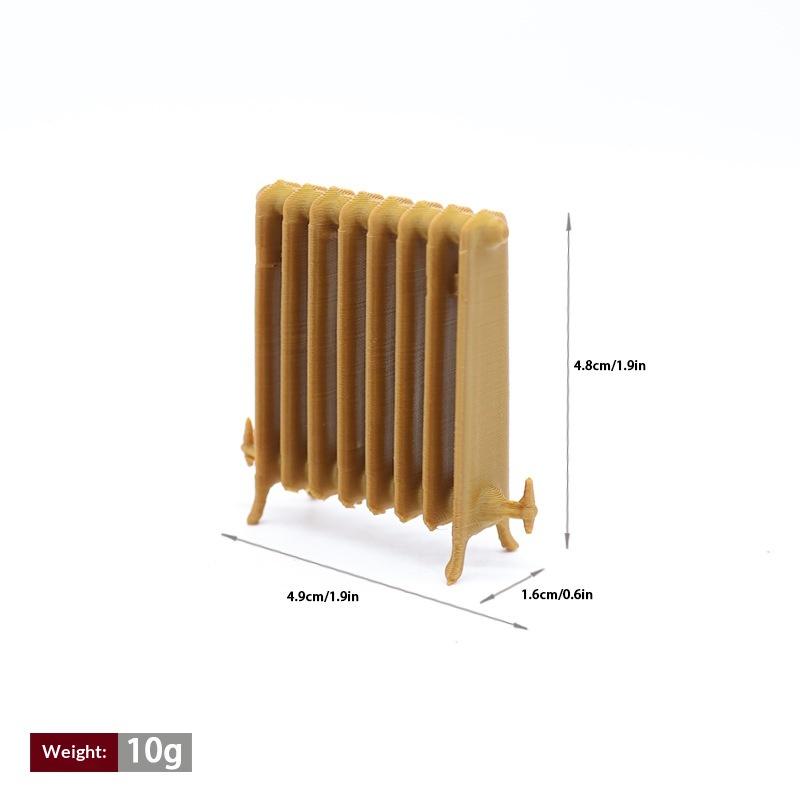 

1Pcs Pretend Play Toy 1:12 Dollhouse Miniature Vintage Radiator Mini Heating Model For Entryway Scene Decor Diorama Accessory