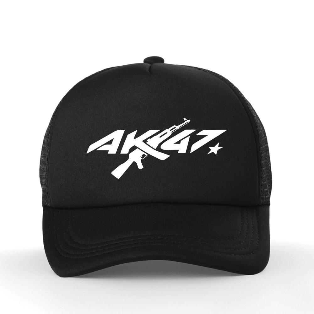 Unisex Ak47  Breathable Baseball Cap Mesh Adjustable Outdoor Spring Autumn Casual Sunscreen Hat