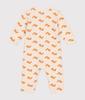Footless Romper A0B5H Milky 3 Months 60cm [Petit Bateau] White/Multicolor