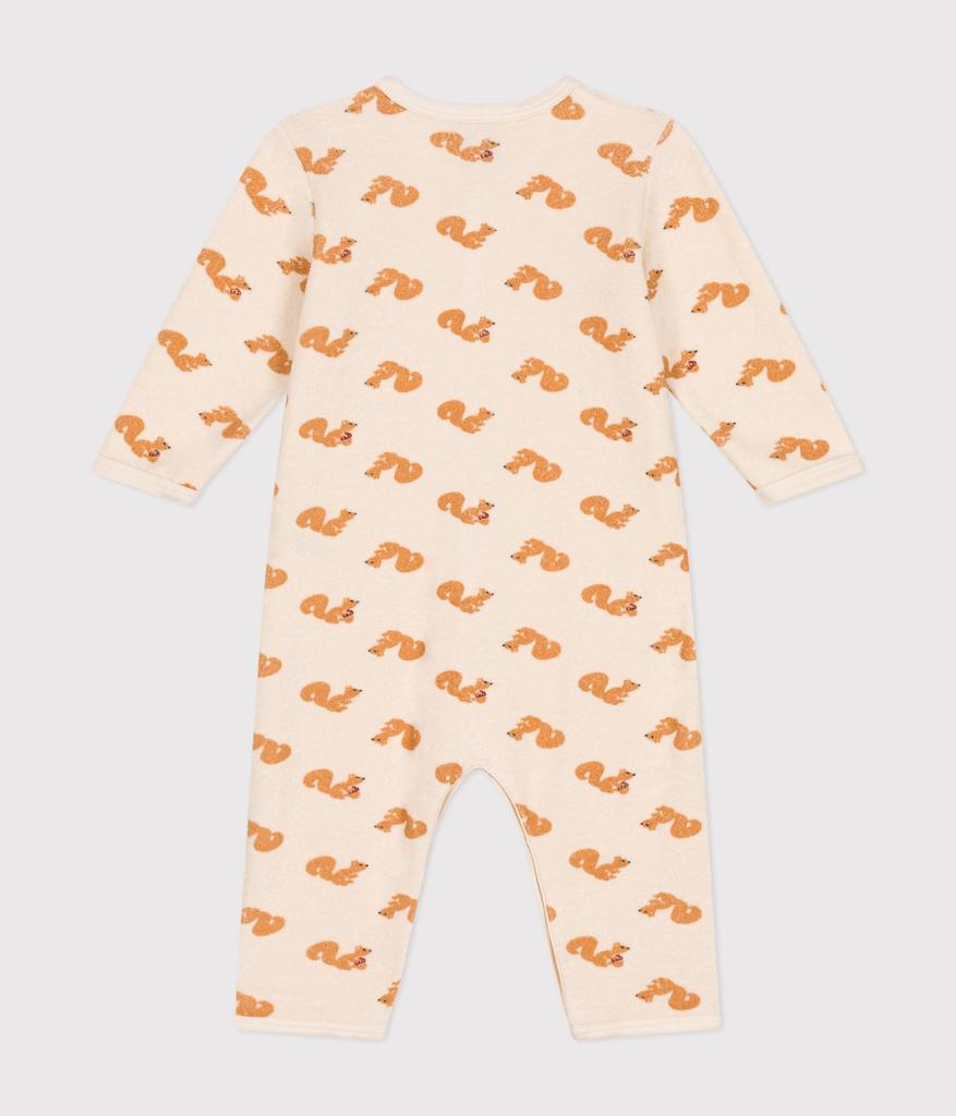 Footless Romper A0B5H Milky 3 Months 60cm [Petit Bateau] White/Multicolor