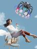 Electric Claw Scalp Scratcher 10 Vibration Contacts 5 Massage Mode Head Red Ray Cordless Portable Head Massager For Relaxation