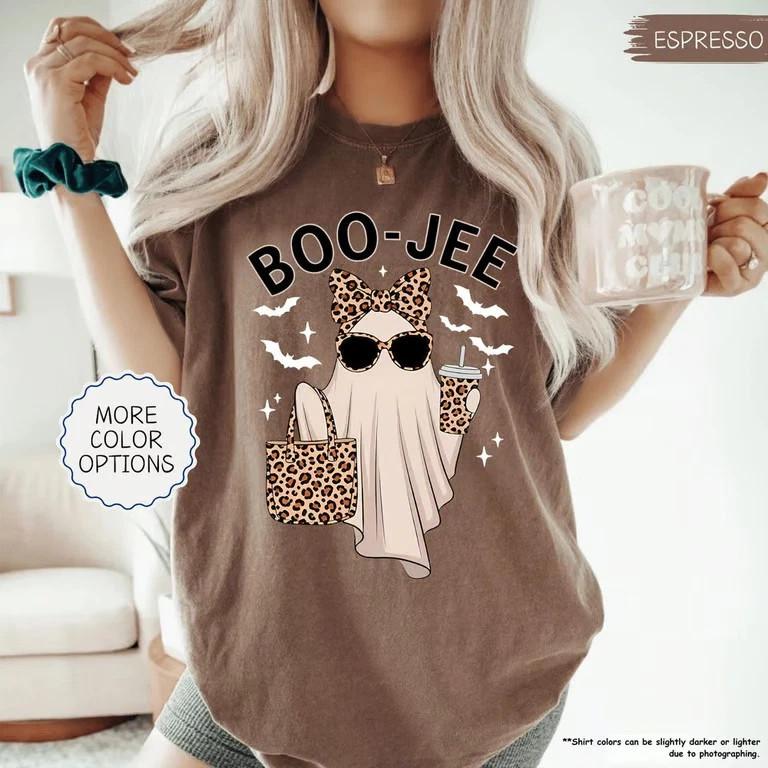 Boo Jee Woman Shirt, Halloween Ghost Shirt S