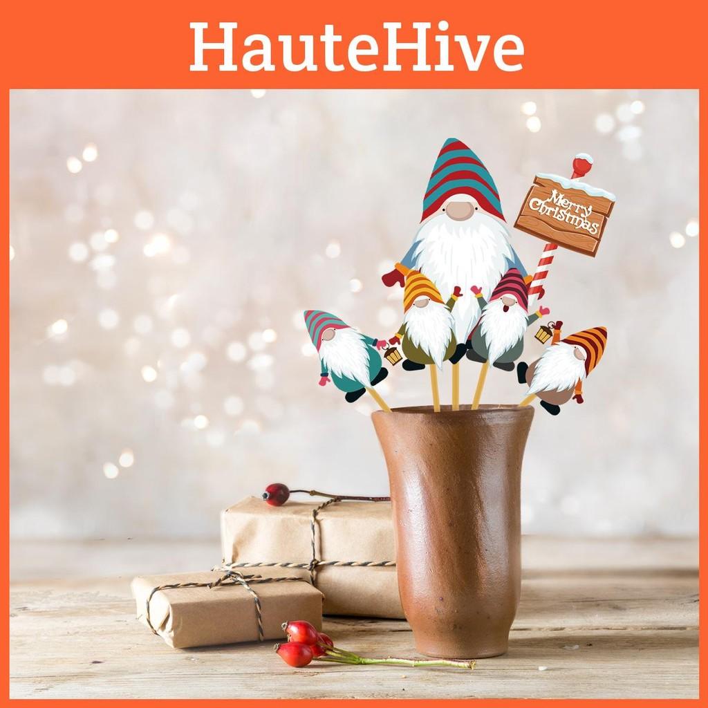 Vase Christmas Placard Decor With Santa Claus Design For Holiday Party Festive