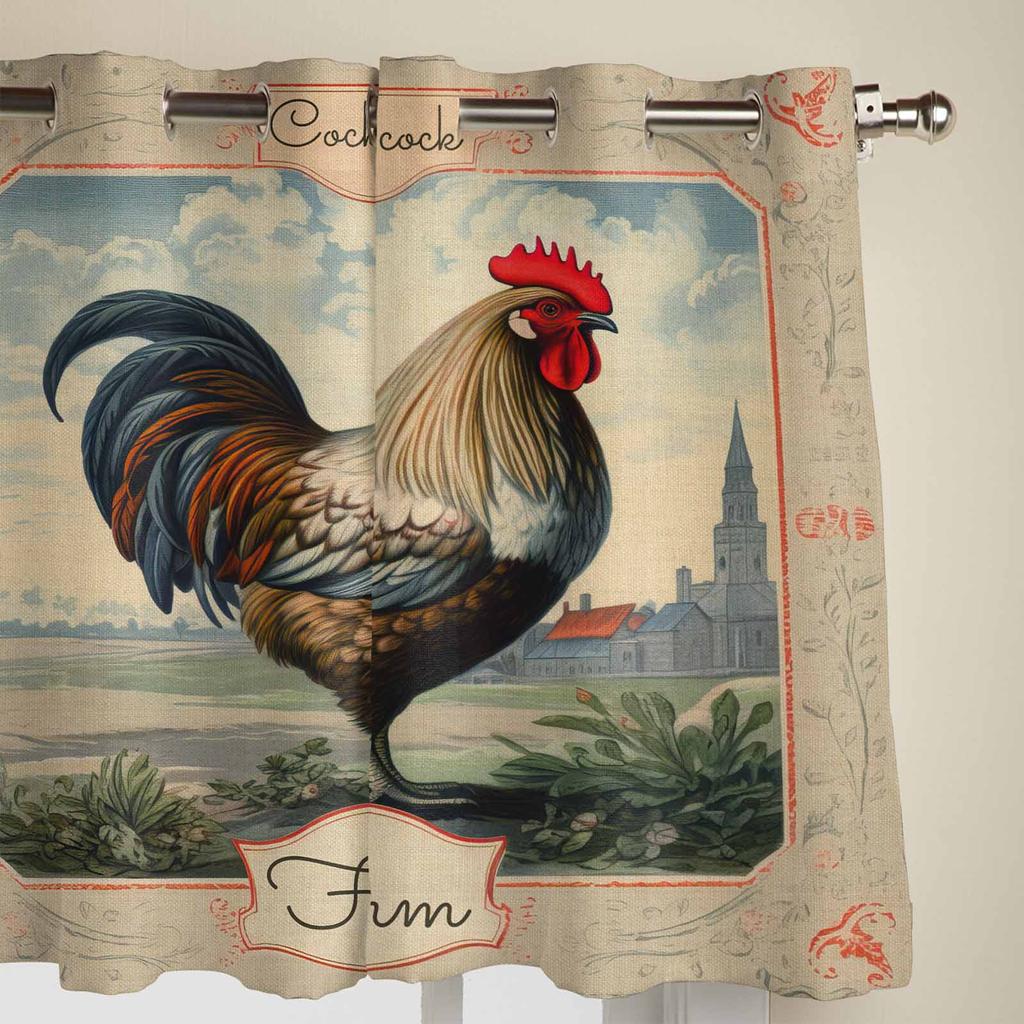 Tier Hahn Bauernhof Fenster Vorhänge für Wohnzimmer Luxus Schlafzimmer Vorhang Küche Jalousien Vorhänge