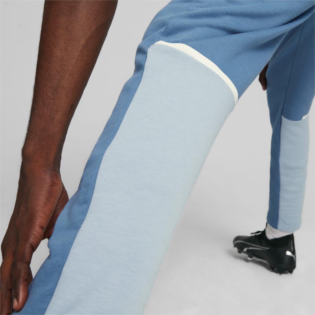 Puma Pantaloni Sport Tricotați Casual cu Talie Medie cu Insignă Logo Mcfc Pantaloni Bărbați Albastru Spălăcit 772906-21
