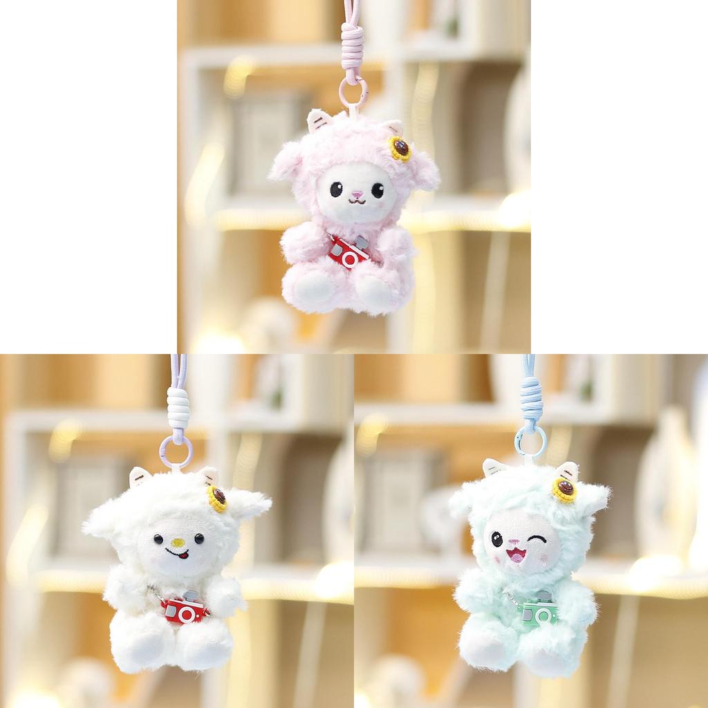 Animal Shape Plush Sheep Stuffed Toy For Girls Kids Bag Decoration